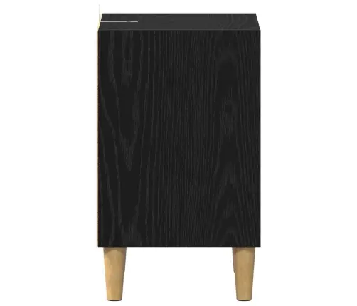 Gultas Skapis 2 Pcs Melns Ozolkoks 40 X 30 X 50 Cm Vidaxl