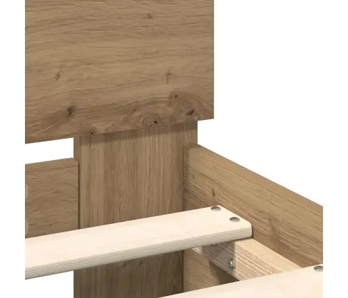 Gultas Rāmis Artisānā Ozols 75 X 190 Cm Inženierijas Koks Vidaxl