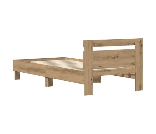 Gultas Rāmis Artisānā Ozols 75 X 190 Cm Inženierijas Koks Vidaxl