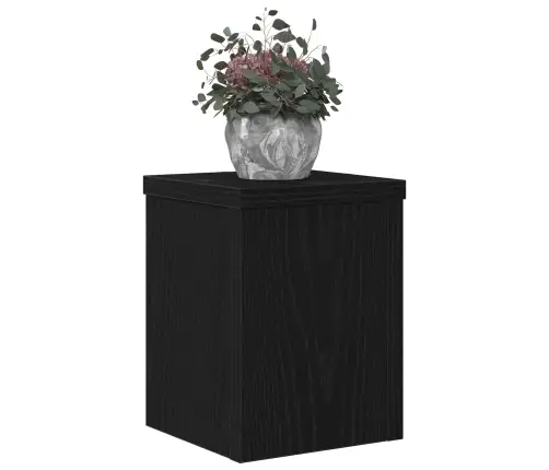 Taimede Alus 2 Pcs Must Tamm 15 X 15 X 20 Cm Tehispuit