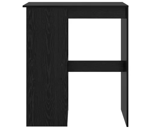 Bāra Galds Ar Plauktu Melns Ozolkoks 90 X 47.5 X 103.5 Cm Vidaxl