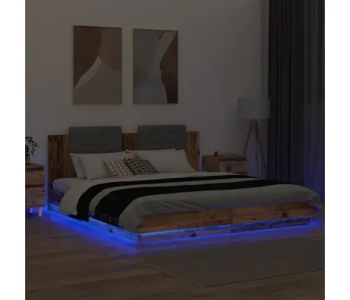 Gultas Rāmis Ar Atzveltni Ar Uzglabāšanu Vecs Koks 200 X 200 Cm Vidaxl