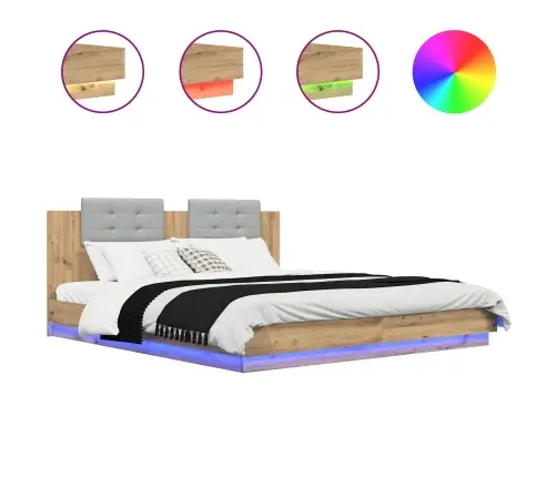 Peatsiga Voodiraam Peaga Käsitööpuu 200 X 200 Cm Tehispuit