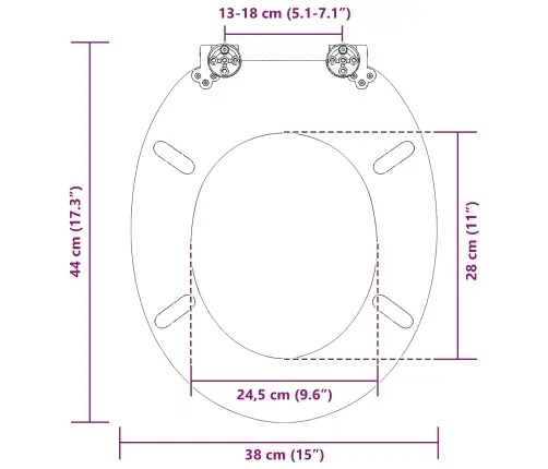 Pehme Sulgumise Tualettruumi Istmed 2 Pcs Must 44 X 38 Cm