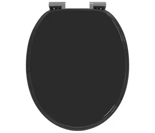 Tualetes Sēdeklis 2 Pcs Melna 44 X 38 Cm Mdf Plāksne Vidaxl