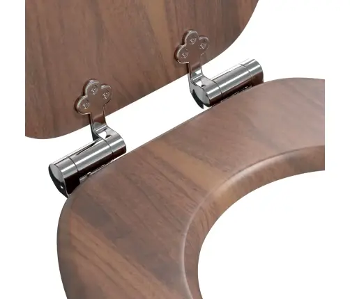 Tualetes Sēdeklis 2 Pcs Brūna 44 X 38 Cm Mdf Plāksne Vidaxl