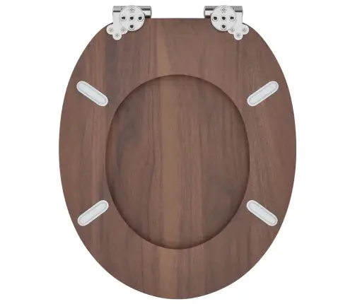 Tualetes Sēdeklis 2 Pcs Brūna 44 X 38 Cm Mdf Plāksne Vidaxl