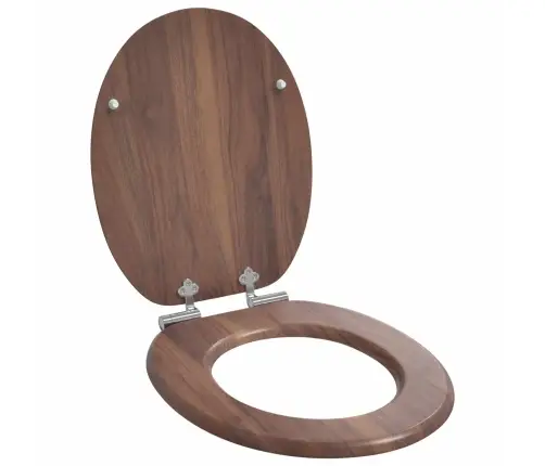 Tualetes Sēdeklis 2 Pcs Brūna 44 X 38 Cm Mdf Plāksne Vidaxl