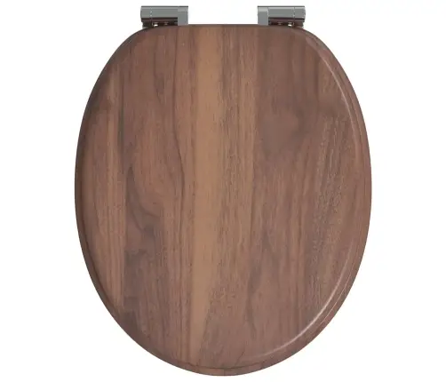 Tualetes Sēdeklis 2 Pcs Brūna 44 X 38 Cm Mdf Plāksne Vidaxl