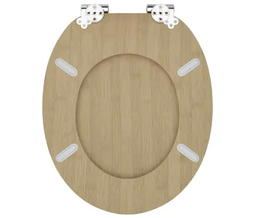 Tualetes Sēdeklis 2 Pcs Gaiša Bambusa Krāsa 44 X 38 Cm Vidaxl