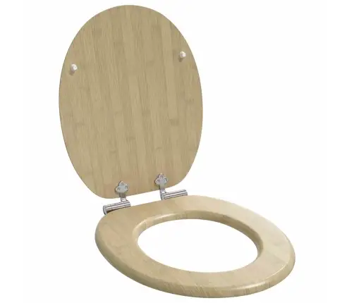 Tualetes Sēdeklis 2 Pcs Gaiša Bambusa Krāsa 44 X 38 Cm Vidaxl