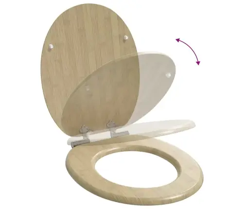 Tualetes Sēdeklis 2 Pcs Gaiša Bambusa Krāsa 44 X 38 Cm Vidaxl