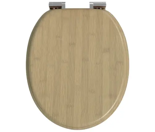 Tualetes Sēdeklis 2 Pcs Gaiša Bambusa Krāsa 44 X 38 Cm Vidaxl