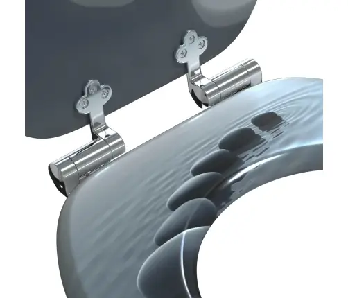 Tualetes Sēdeklis 2 Pcs Pelēka 44 X 38 Cm Mdf Plāksne Vidaxl