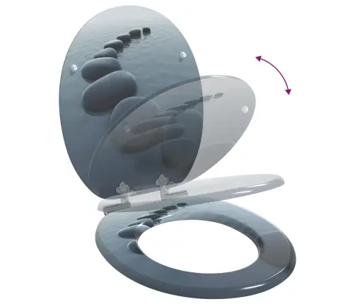 Tualetes Sēdeklis 2 Pcs Pelēka 44 X 38 Cm Mdf Plāksne Vidaxl