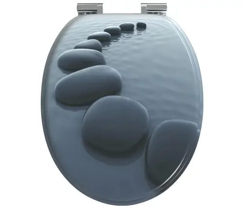 Tualetes Sēdeklis 2 Pcs Pelēka 44 X 38 Cm Mdf Plāksne Vidaxl