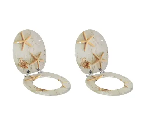 Tualetes Sēdeklis 2 Pcs Dzeltena Un Balta 44 X 38 Cm Vidaxl