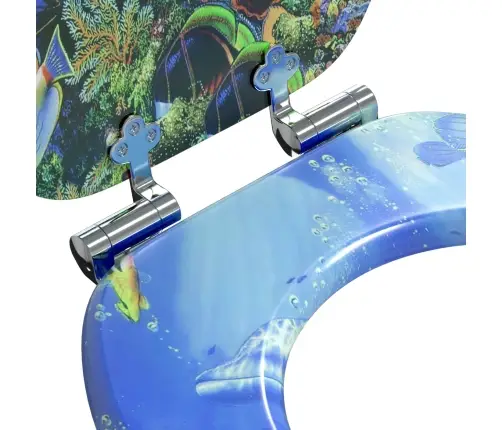 Tualetes Sēdeklis 2 Pcs Zila 44 X 38 Cm Mdf Plāksne Vidaxl