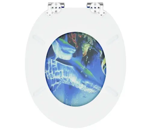 Tualetes Sēdeklis 2 Pcs Zila 44 X 38 Cm Mdf Plāksne Vidaxl