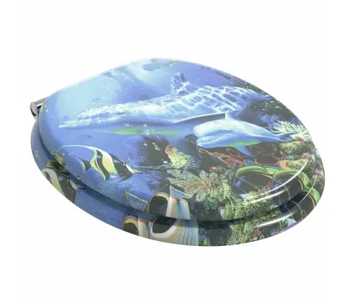 Tualetes Sēdeklis 2 Pcs Zila 44 X 38 Cm Mdf Plāksne Vidaxl