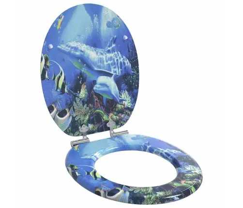 Tualetes Sēdeklis 2 Pcs Zila 44 X 38 Cm Mdf Plāksne Vidaxl