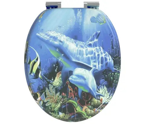 Tualetes Sēdeklis 2 Pcs Zila 44 X 38 Cm Mdf Plāksne Vidaxl