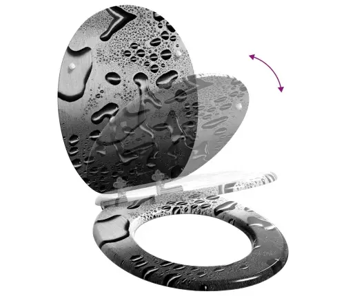 Tualetes Sēdeklis 2 Pcs Pelēka 44 X 38 Cm Mdf Plāksne Vidaxl