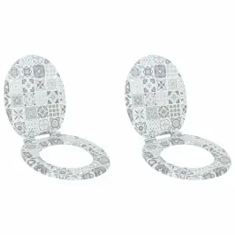 Pehme Sulgumise Tualettruumi Istmed 2 Pcs 44 X 38 Cm Mdf Plaat