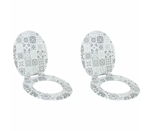 Pehme Sulgumise Tualettruumi Istmed 2 Pcs 44 X 38 Cm Mdf Plaat