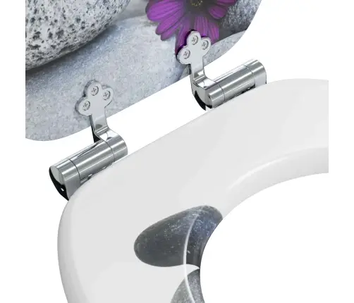 Tualetes Sēdeklis 2 Pcs Pelēka 44 X 38 Cm Mdf Plāksne Vidaxl