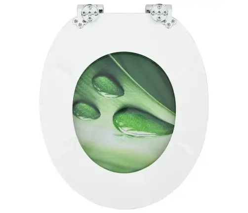 Tualetes Sēdeklis 2 Pcs Zaļš Pilieniņš 44 X 38 Cm Mdf Plāksne Vidaxl