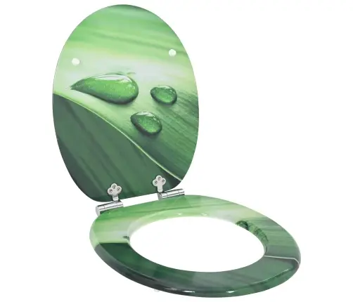 Tualetes Sēdeklis 2 Pcs Zaļš Pilieniņš 44 X 38 Cm Mdf Plāksne Vidaxl