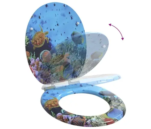 Tualetes Sēdeklis 2 Pcs Dziļi Jūras Zils 44 X 38 Cm Mdf Plāksne Vidaxl