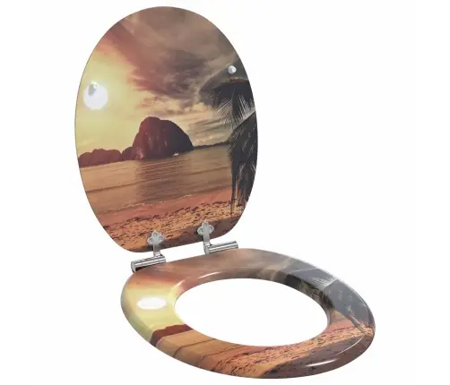 Tualetes Sēdeklis 2 Pcs Oranža 44 X 38 Cm Mdf Plāksne Vidaxl