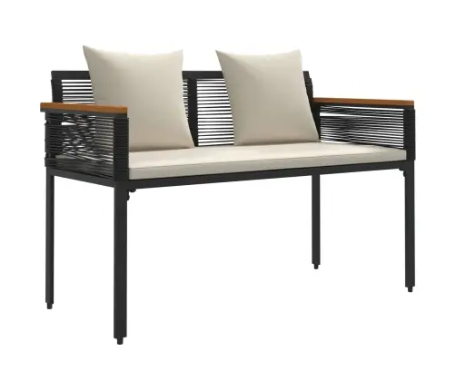 Āra Mēbeļu Komplekts 4 Pcs Melns Un Krēmkrāsas Balts Pe Ratan Vidaxl