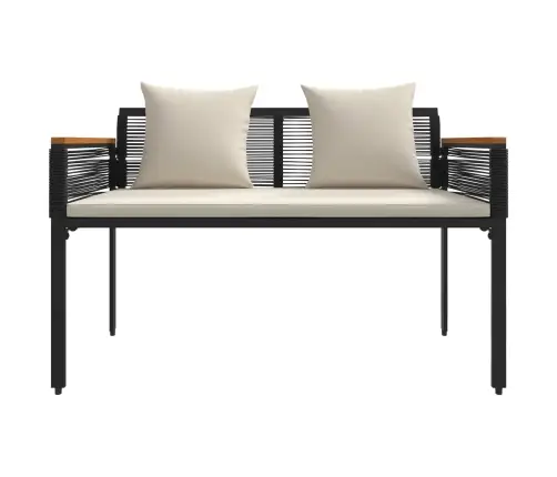 Āra Mēbeļu Komplekts 4 Pcs Melns Un Krēmkrāsas Balts Pe Ratan Vidaxl