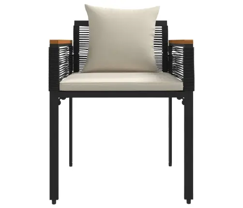 Āra Mēbeļu Komplekts 4 Pcs Melns Un Krēmkrāsas Balts Pe Ratan Vidaxl