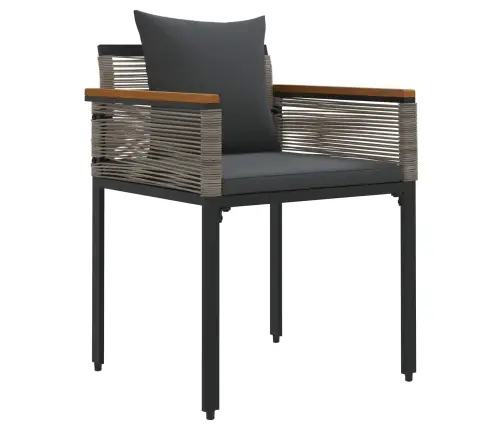 Āra Mēbeļu Komplekts 4 Pcs Pelēks Un Tumši Pelēks Pe Ratan Vidaxl