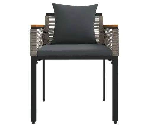 Āra Mēbeļu Komplekts 4 Pcs Pelēks Un Tumši Pelēks Pe Ratan Vidaxl