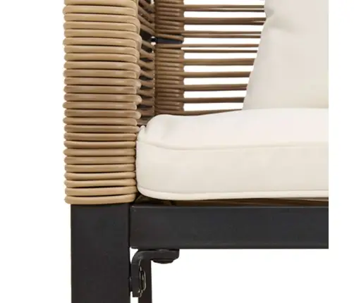 Āra Mēbeļu Komplekts 3 Pcs Beige Un Krēmbalta Pe Ratan Vidaxl