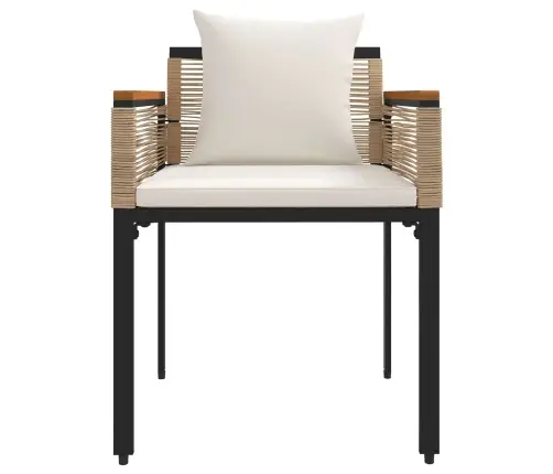 Āra Mēbeļu Komplekts 3 Pcs Beige Un Krēmbalta Pe Ratan Vidaxl