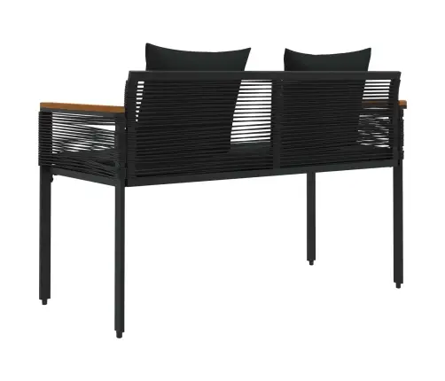 Āra Sols Ar Spilvenu Melna 117 X 54 X 74.5 Cm Poliratāns Vidaxl