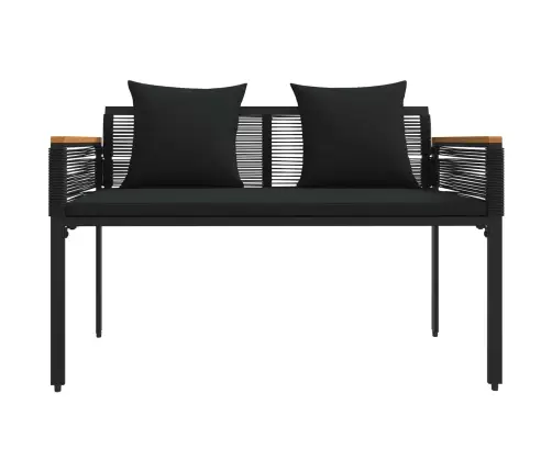 Āra Sols Ar Spilvenu Melna 117 X 54 X 74.5 Cm Poliratāns Vidaxl