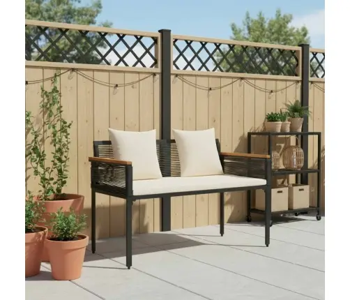 Āra Sols Melns Un Krēmkrāsas Balts 117 X 54 X 74.5 Cm Vidaxl