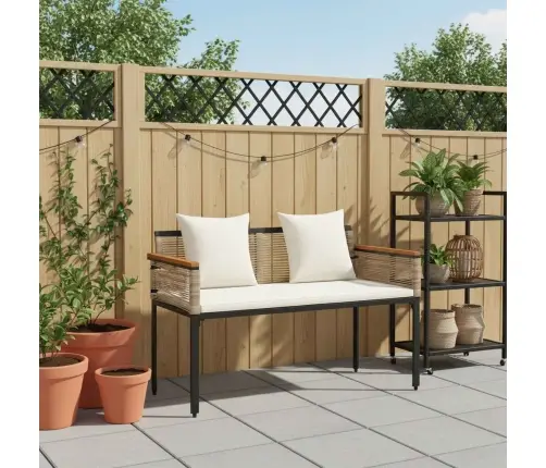 Āra Sols Beige Un Krēmbalta 117 X 54 X 74.5 Cm Poliratāns Vidaxl