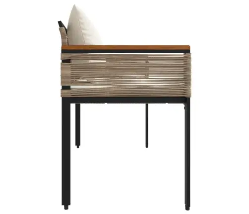 Āra Sols Beige Un Krēmbalta 117 X 54 X 74.5 Cm Poliratāns Vidaxl