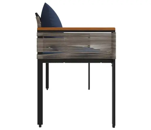 Lauko Suolas Pilka Ir Tamsiai Mėlyna 117 X 54 X 74.5 Cm