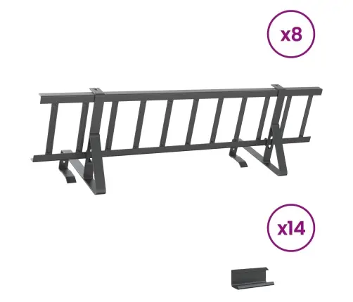 Jumta Sniega Aizsargs Antracīts 800 X 29,5 X 34,5 Cm Tērauds Vidaxl