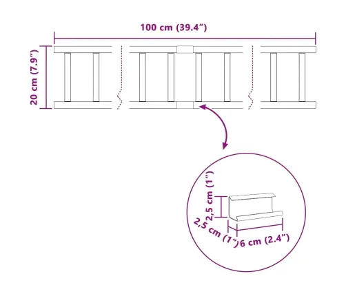Jumta Sniega Aizsargs Antracīts 100 X 2,5 X 20 Cm Tērauds Vidaxl
