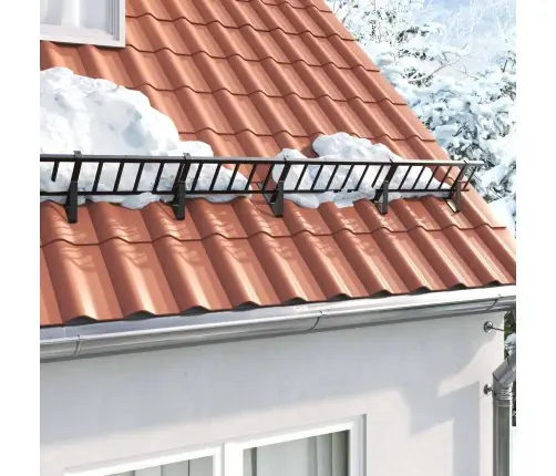 Sniega Aizsardzības Atbalsts 6 Pcs Melna 29,5 X 3 X 34,5 Cm Vidaxl